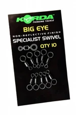 Korda obratlík s velkým očkem BIG EYE SWIVELS, 10 ks