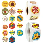 500Pcs Teacher Reward Stickers For Kids Children Super Hero Well Done Stationery Sticker Seal Label School Encourage Students