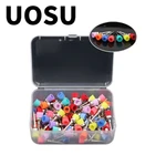 100Pcs/50Pcs Dental Polishing Brushes Colorful Nylon Latch Flat Type Teeth Whitening Clean Polishing Brush Dentist Tool Material