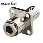 Superbat BNC Female Straight With 4 Hole Panel Mount RF Coaxial Connectors for Cable RG58,RG142,LMR195