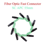 10-400Pcs Embedded Fiber Optic Fast Connector APC SC Plug Single-mode Fiber Optic Adapter Quick Field Assembly 55mm/2.17in