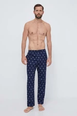 Bavlnené pyžamové nohavice Polo Ralph Lauren tmavomodrá farba,vzorovaná,714899624
