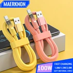 100W 6A Super Fast Charging Type C Cable Mobile Phone Charger Wire For Samsung Huawei Xiaomi POCO PD Data Cord USB A to C Cable