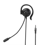 Wired Microphone 3.5mm Single Side Speaker Voice Office Headset For Clear Call With Ear Hook USB Wire Control AUX For Conference