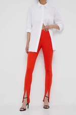 Kalhoty Calvin Klein dámské, oranžová barva