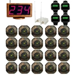 JINGLE BELLS 20pcs Call Button+4 Watch+1 main host Receiver+1 signal booster/repeater Restaurant Pager Wireless Calling System