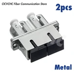 2pcs SC-LC Adapter Duplex Fiber Optic Adaptor-Hybrid Mating Adapter