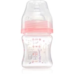 BabyOno Baby Bottle dojčenská fľaša anti-colic 0m+ Pink 120 ml