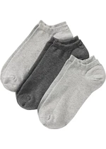 Ponožky do tenisiek (3 ks) so silikónovými pásikmi, z bio bavlny
