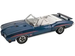 1970 Pontiac GTO Judge Convertible Atoll Blue Metallic with Graphics and White Interior Limited Edition to 432 pieces Worldwide 1/18 Diecast Model Ca