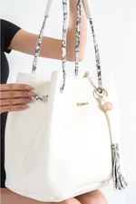 Capone Outfitters Shoulder Bag - White - Plain