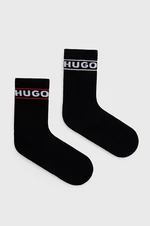 Ponožky HUGO dámske,čierna farba,50469276
