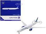 Boeing 777-300ER Commercial Aircraft "United Airlines" White with Blue Tail 1/400 Diecast Model Airplane by GeminiJets