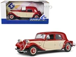 1937 Citroen Traction 7 Red and Beige 1/18 Diecast Model Car by Solido