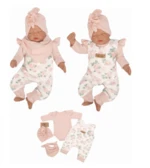 Z&Z 4-dílná soupravička body, láclové kalhoty, čepička + šátek - starorůžová, vel. 80 (9-12m) Z&Z 4-dílná soupravička body, láclové kalhoty, čepička + šátek - starorůžová, vel. 80 (9-12m)