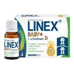 LINEX Baby+ s vitamínem D 8 ml, probiotika pro děti od narození