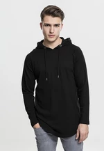 Long Color Terry Hoody Black