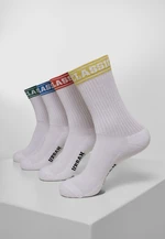 Colored Cuff Sport Logo Short Socks 4-Pack Multicolor