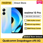 realme 10 Pro Cellphone Snapdragon 695 5G Processor 6.72'' 5000mAh 100MP Rear camera 33W Charger Android Smart Phone