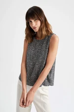 DEFACTO Regular Fit Halter Neck Sleeveless Viscose Blouse