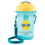 Canpol babies So Cool Bottle dětská láhev s brčkem Ananas 12m+ 400 ml