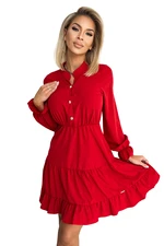 Women's dress with neckline and gold buttons Numoco