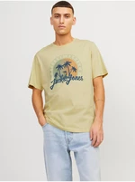 Yellow men's T-shirt Jack & Jones Summer