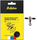 Delphin inline swivel with rubber stopper 10 ks