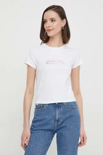 Top Calvin Klein Jeans dámsky,biela farba,J20J223167