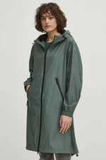 Nepremokavý kabát Medicine dámsky, zelená farba, prechodný, oversize