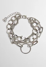 Bracelet for layering rings - silver colors