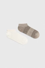 Ponožky Calvin Klein 2-pak pánske, béžová farba, 701226646