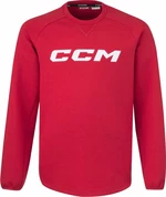CCM Locker Room Fleece Crew YTH Red S YTH Chandail à capuchon de hockey