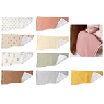 Baby Bibs 6-layers Cotton Burp Cloths Rectangle Designed Soft Drool Bibs Absorbent Saliva Towel Breathable Shoulder Pad