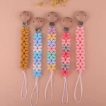 Baby Handmade Pacifier Chain Clip Dummy Nipples Holder Clips Babies Silicone Teething Chain Toy Gifts For Cute Baby Accessories