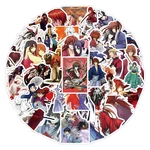 10/50Pcs Kawaii Rurouni Kenshin Sticker Laptop Suitcase Skateboard Guitar Phone Waterproof Sticker Kids Books Stickers Gift