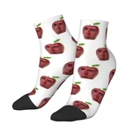 Harajuku Funny Nicolas CageApple Basketball Short Socks Nicolas Cage Meme Face Printed Polyester Crew Socks for Unisex Non-slip