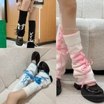 Women Knitted Leg Warmers Lolitas Loose Boot Socks Jk Students Girls Long Socks drop shipping