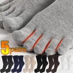 5pairs Unisex Men Women Toe Socks Cotton Five Finger Socks Running Breathable Sweat Deodorant Antibacterial Casual Sports Sock