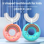 Kids Toothbrush U-Shap Infant BebeTeether Baby Toothbrush Children Silicone Brush for Toddlers Oral Care Cleaning 2-12 Ages