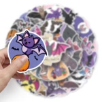 10/50PCS Cartoon Halloween Cute Bat Stickers Skateboard Phone Laptop Bicycle DIY Classic Toy Decals Sticker for Kid Gift