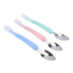 Baby Food Supplement Fruit Double-headed Mud Scraper Baby Food Scraper Stainless Steel Apple Mud Spoon Multifunctional Tableware