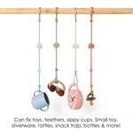 Babies Adjustable Anti-lost Toy Strap Silicone Pacifier Leashes Baby Toys Teether Anti-lost Chain Stroller Hook Accessories