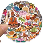 10/50Pcs Traditional India Stylistic Colorful Stickers Luggage Window Decoration Mobile Phone Case Water Cup Graffiti Kids Gifts