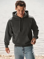 Grafitowa bluza męska Hooded Sweat Fruit of the Loom