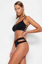 Trendyol Black Seamless/Seamless Window/Cut Out Detailed Thong Panties