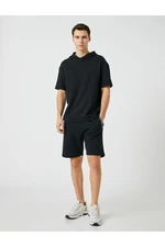 Koton Lace-Up Shorts with Zipper Pocket Detail, Slim Fit.