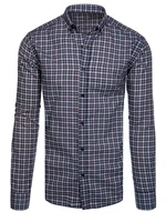 Navy Blue Plaid Men's Dstreet Shirt