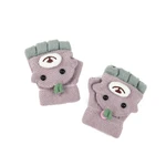 Art Of Polo Kids's Gloves Rk22249-1 Light Grey/Light Pink