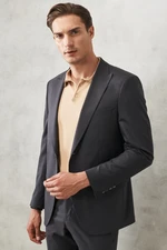 ALTINYILDIZ CLASSICS Men's Black Slim Fit Slim Fit Swallow Collar Plain Classic Suit ALTINYILDIZ CLASSICS Men's Black Slim Fit Slim Fit Swallow Collar Plain Classic Suit